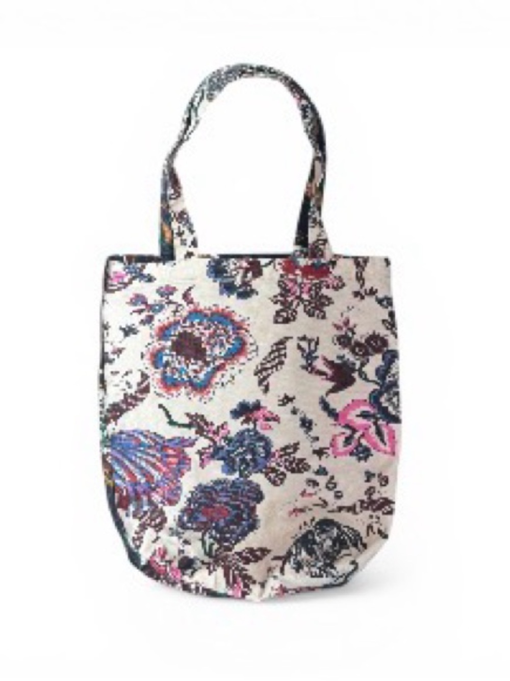 Tory Burch Floral Canvas Tote Bag in Multicolor